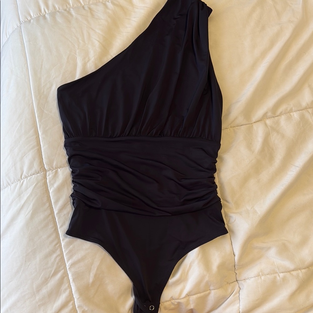 Chic Navy off the shoulder body suit!